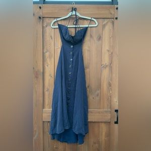 Never worn Fame and Partners side cut out, open back midi dress